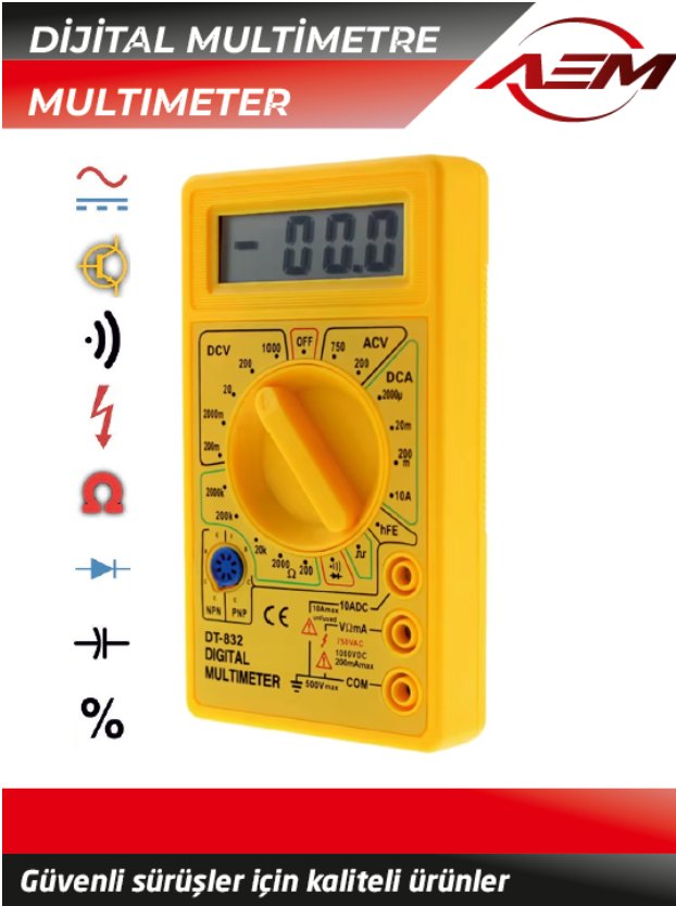 DİGİTALMETRE AMPER VOLT MULTİMTRE VOLTMETRE